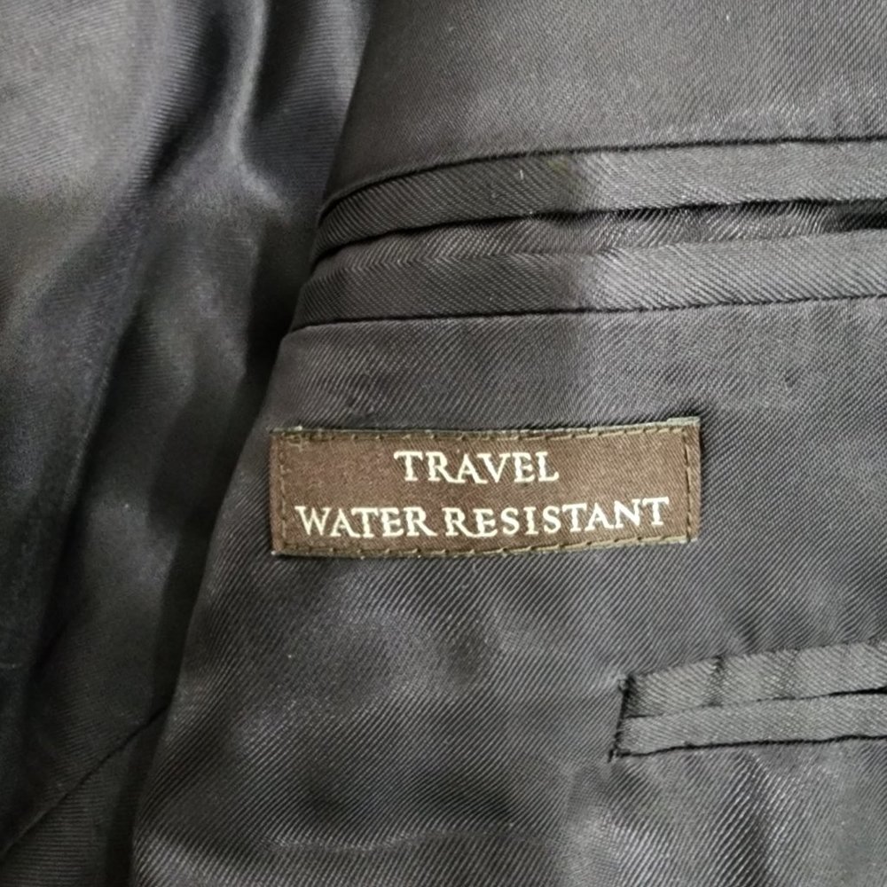 Canali Brown Label Travel Water Resistant 13290 Black Two Button Wool Blazer 44 - Picture 3 of 8
